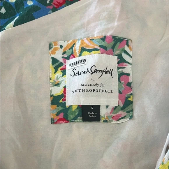 Anthropologie Sarah Campbell Floral One Shoulder Ruffle Hem Maxi Dress **Sz S**🌸 - Picture 7 of 7